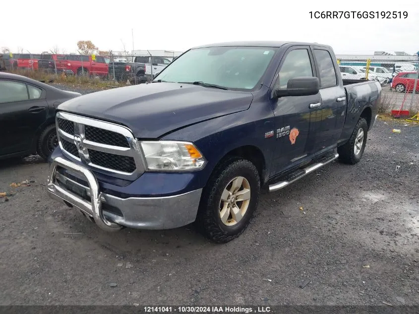 2016 Ram 1500 Slt VIN: 1C6RR7GT6GS192519 Lot: 12141041