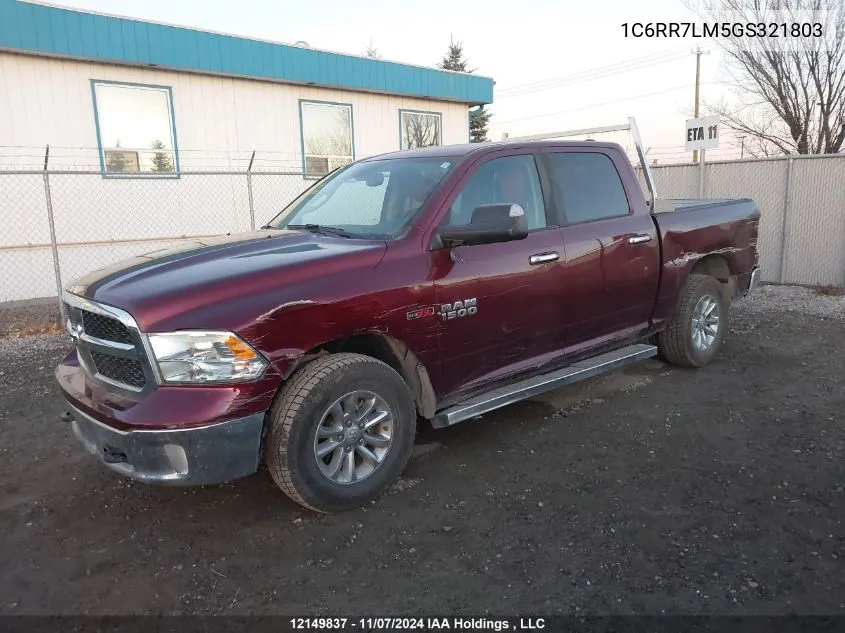 2016 Ram 1500 Slt VIN: 1C6RR7LM5GS321803 Lot: 12149837