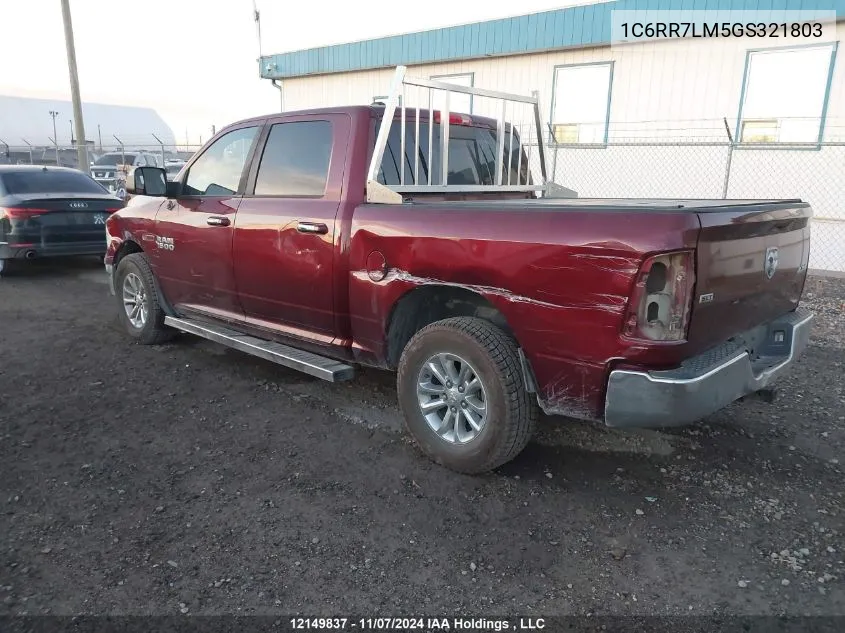 2016 Ram 1500 Slt VIN: 1C6RR7LM5GS321803 Lot: 12149837