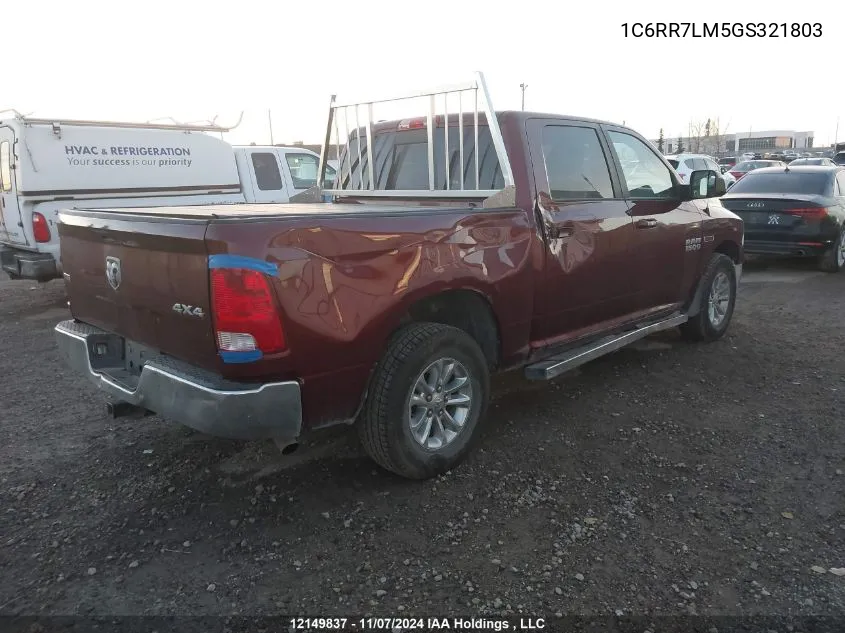 2016 Ram 1500 Slt VIN: 1C6RR7LM5GS321803 Lot: 12149837