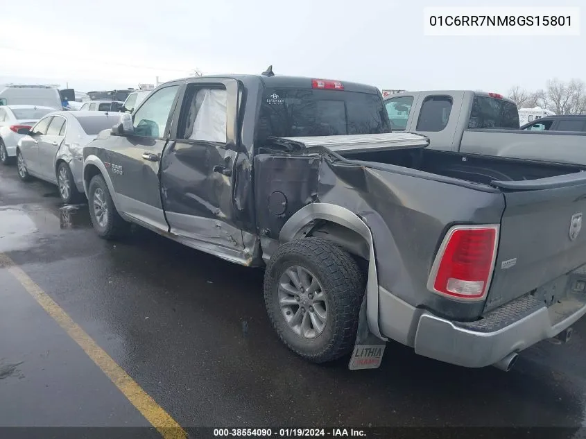 2016 Ram 1500 Laramie VIN: 01C6RR7NM8GS15801 Lot: 38554090