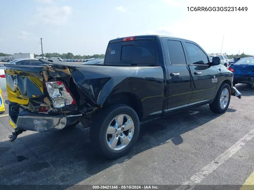 2016 Ram 1500 Slt VIN: 1C6RR6GG3GS231449 Lot: 39421348