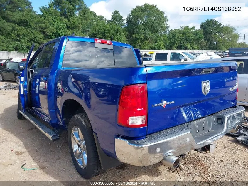 2016 Ram 1500 Lone Star VIN: 1C6RR7LT4GS138982 Lot: 39656857