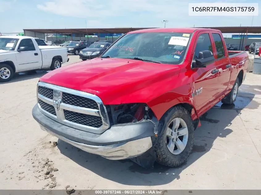 2016 Ram 1500 Tradesman VIN: 1C6RR7FM4GS175759 Lot: 39757246