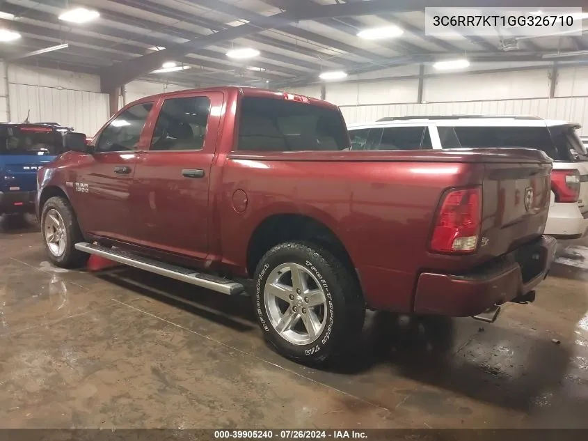 2016 Ram 1500 Express VIN: 3C6RR7KT1GG326710 Lot: 39905240