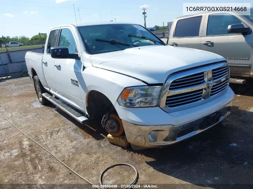 2016 Ram 1500 Big Horn VIN: 1C6RR7GGXGS214668 Lot: 39950499