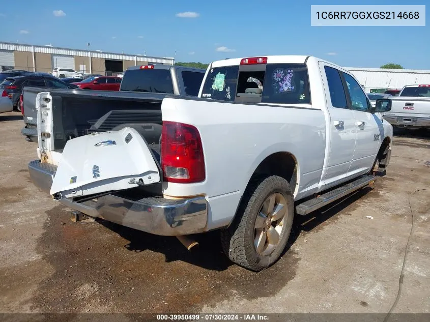 1C6RR7GGXGS214668 2016 Ram 1500 Big Horn