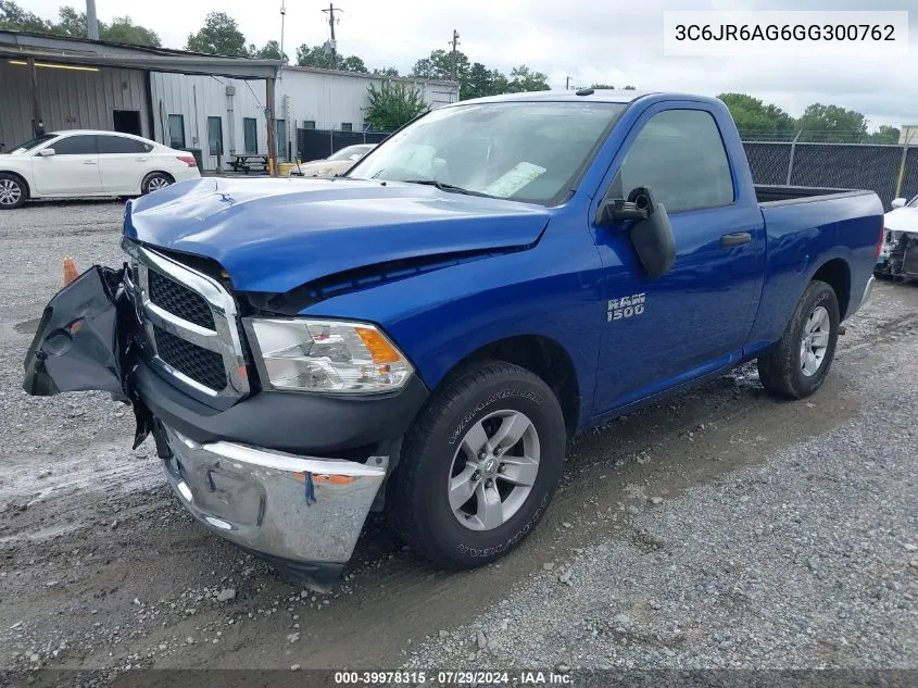 2016 Ram 1500 Tradesman VIN: 3C6JR6AG6GG300762 Lot: 39978315