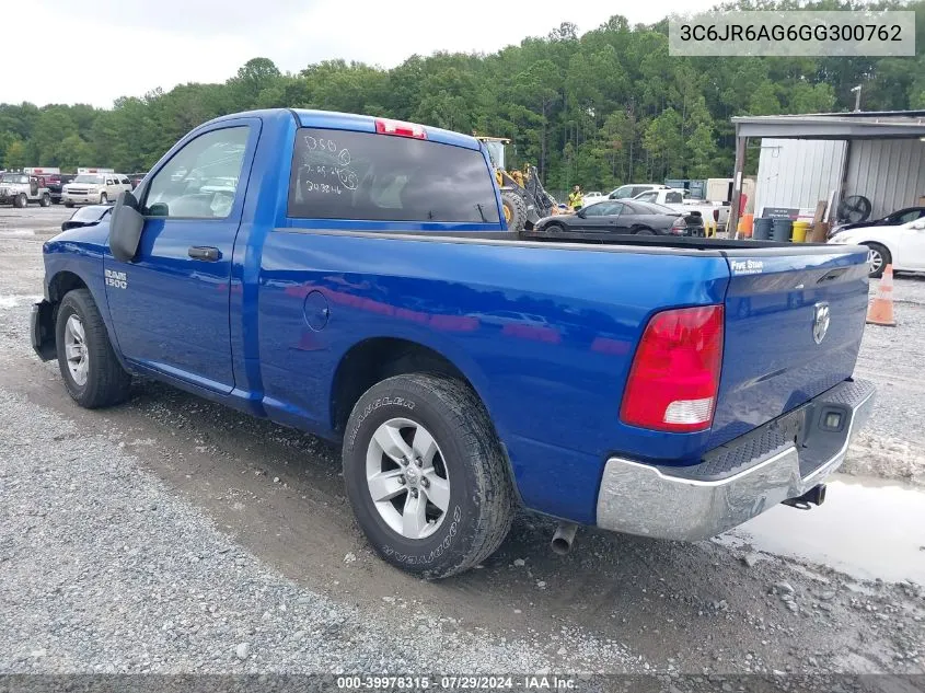 3C6JR6AG6GG300762 2016 Ram 1500 Tradesman