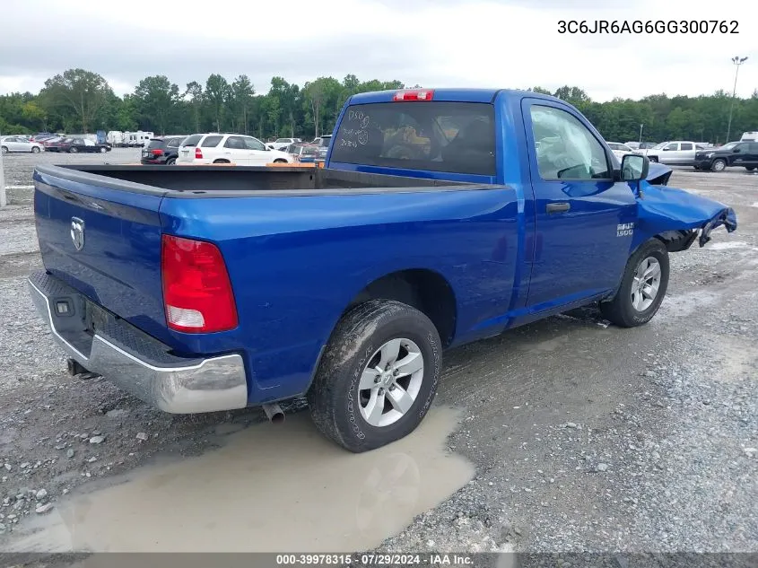 3C6JR6AG6GG300762 2016 Ram 1500 Tradesman