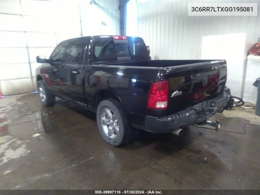 2016 Ram 1500 Slt VIN: 3C6RR7LTXGG195081 Lot: 39997118