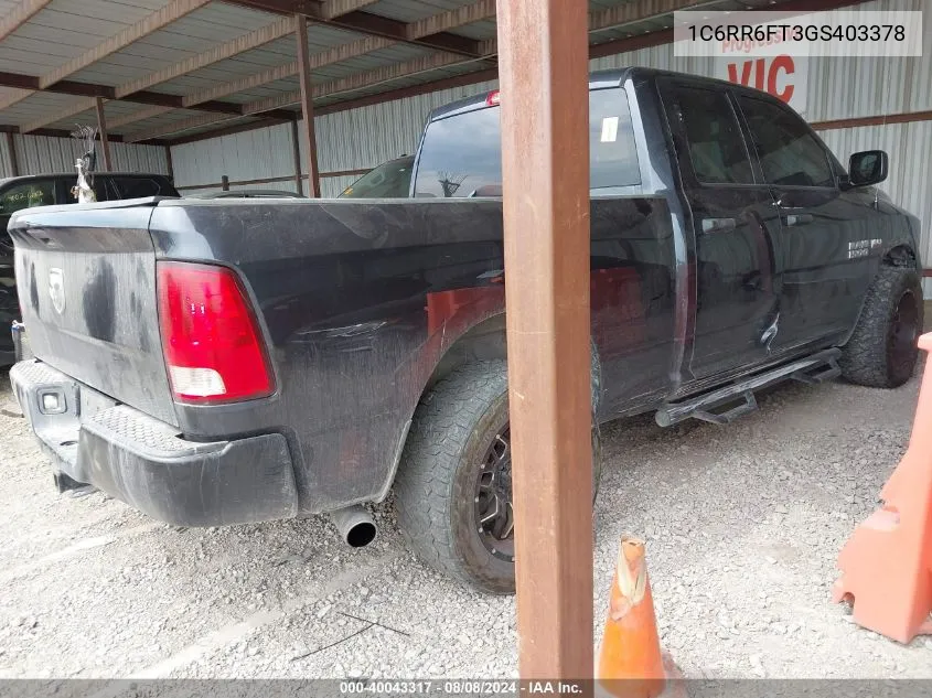 1C6RR6FT3GS403378 2016 Ram 1500 Tradesman