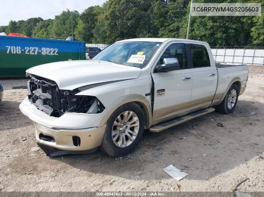 2016 Ram 1500 Longhorn VIN: 1C6RR7WM4GS205603 Lot: 40047433