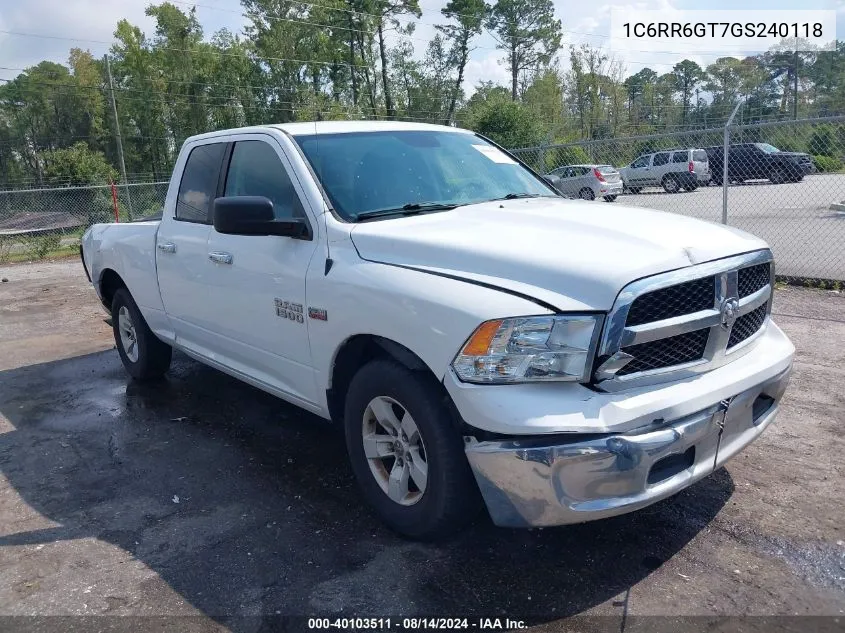 2016 Ram 1500 Slt VIN: 1C6RR6GT7GS240118 Lot: 40103511