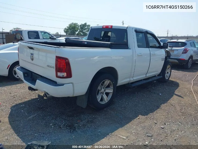 2016 Ram 1500 Sport VIN: 1C6RR7HT4GS150266 Lot: 40136487