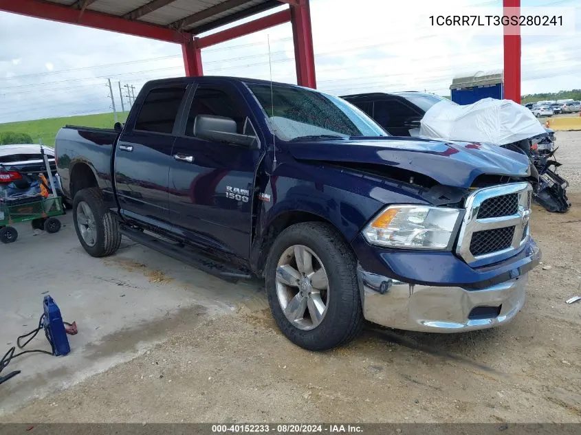 2016 Ram 1500 Slt VIN: 1C6RR7LT3GS280241 Lot: 40152233