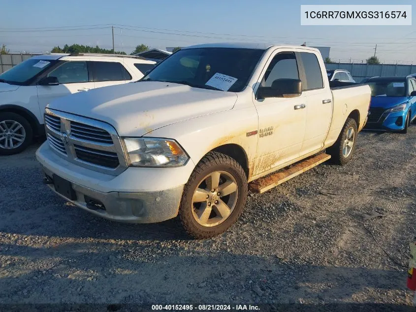 2016 Ram 1500 Slt VIN: 1C6RR7GMXGS316574 Lot: 40152495