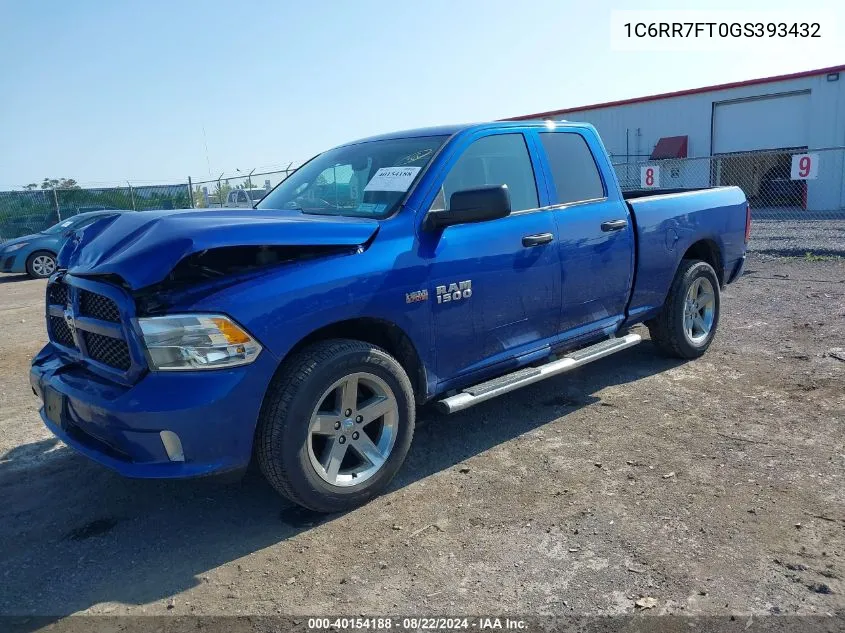 2016 Ram 1500 Express VIN: 1C6RR7FT0GS393432 Lot: 40154188