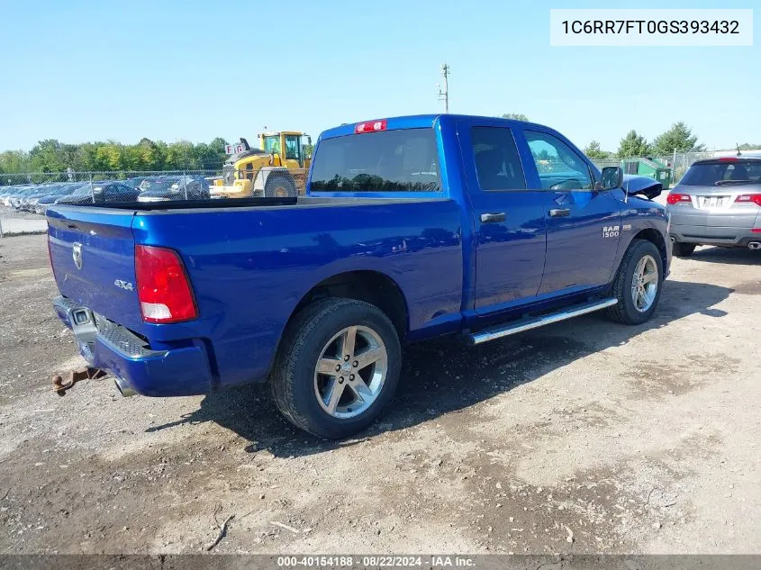 2016 Ram 1500 Express VIN: 1C6RR7FT0GS393432 Lot: 40154188