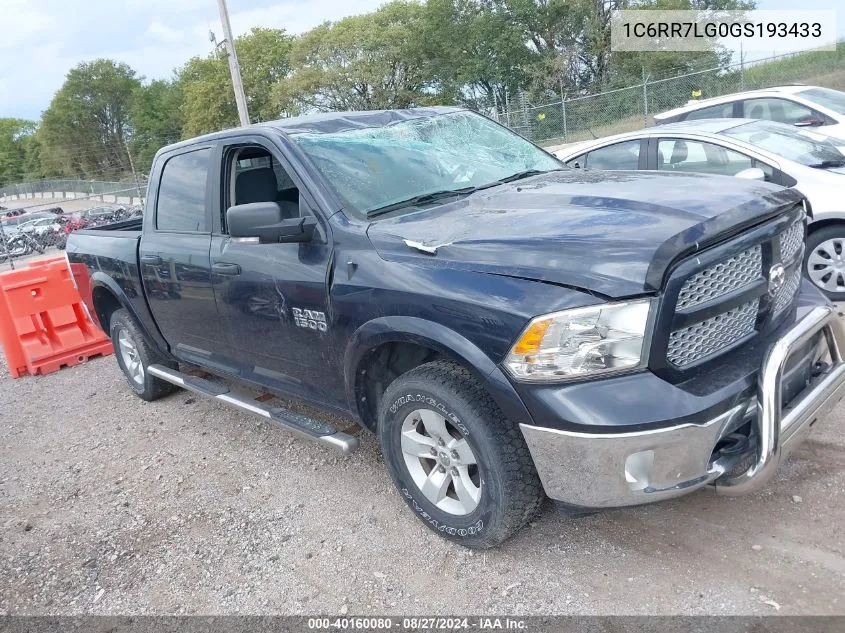 2016 Ram 1500 Outdoorsman VIN: 1C6RR7LG0GS193433 Lot: 40160080