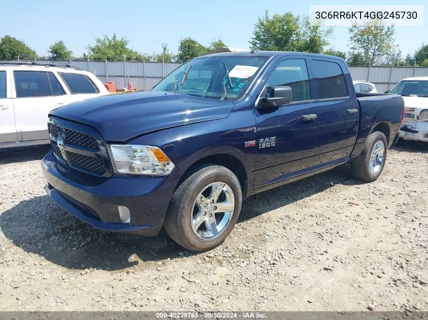 2016 Ram 1500 Express VIN: 3C6RR6KT4GG245730 Lot: 40229765