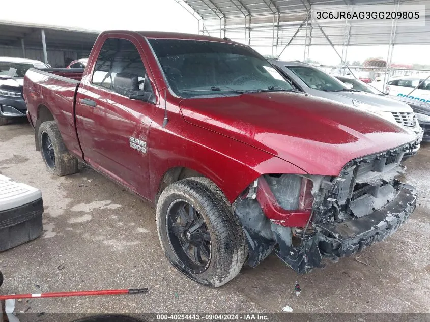 2016 Ram 1500 Express VIN: 3C6JR6AG3GG209805 Lot: 40254443