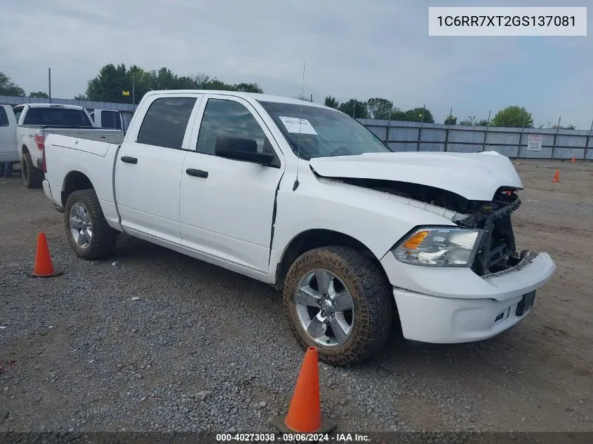 2016 Ram 1500 Ssv VIN: 1C6RR7XT2GS137081 Lot: 40273038