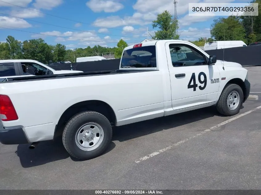 2016 Ram 1500 St VIN: 3C6JR7DT4GG293356 Lot: 40276692