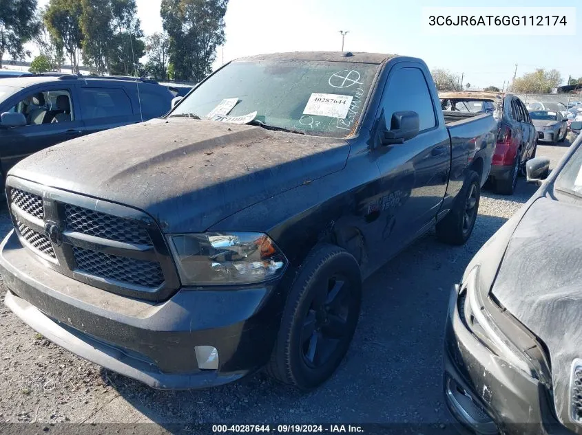 2016 Ram 1500 Express VIN: 3C6JR6AT6GG112174 Lot: 40287644