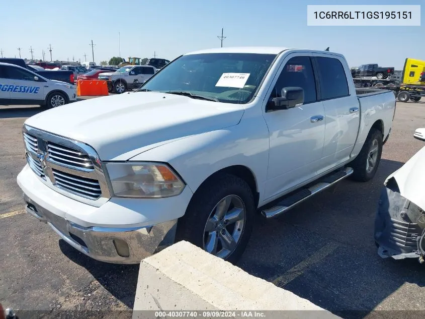 2016 Ram 1500 Big Horn VIN: 1C6RR6LT1GS195151 Lot: 40307740