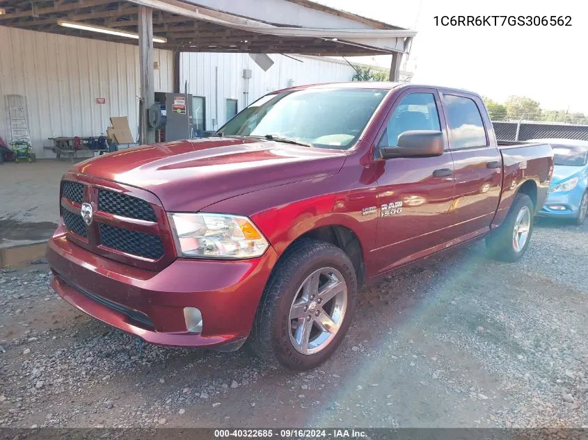 2016 Ram 1500 Express VIN: 1C6RR6KT7GS306562 Lot: 40322685