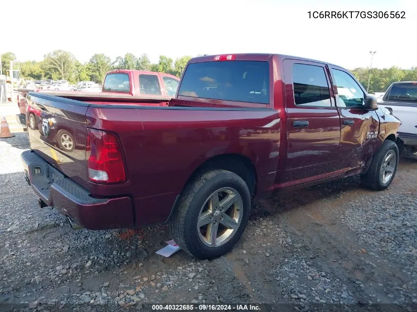 2016 Ram 1500 Express VIN: 1C6RR6KT7GS306562 Lot: 40322685