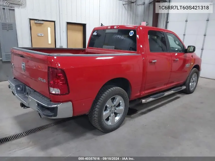 2016 Ram 1500 Slt VIN: 1C6RR7LT6GS421318 Lot: 40357616