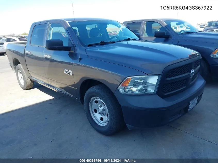 2016 Ram 1500 Tradesman VIN: 1C6RR6KG4GS367922 Lot: 40359756