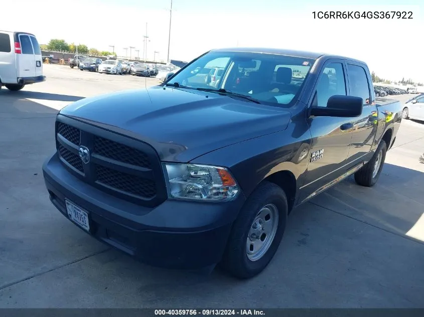 1C6RR6KG4GS367922 2016 Ram 1500 Tradesman