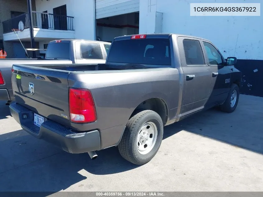 1C6RR6KG4GS367922 2016 Ram 1500 Tradesman