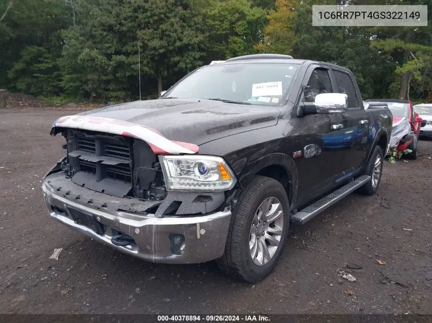 2016 Ram 1500 Longhorn VIN: 1C6RR7PT4GS322149 Lot: 40378894