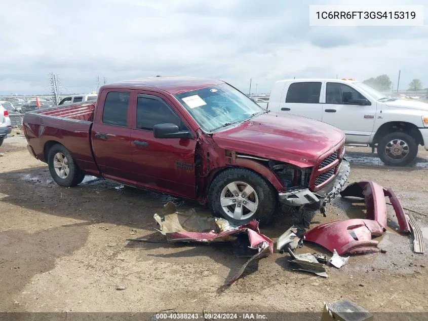 2016 Ram 1500 St VIN: 1C6RR6FT3GS415319 Lot: 40388243