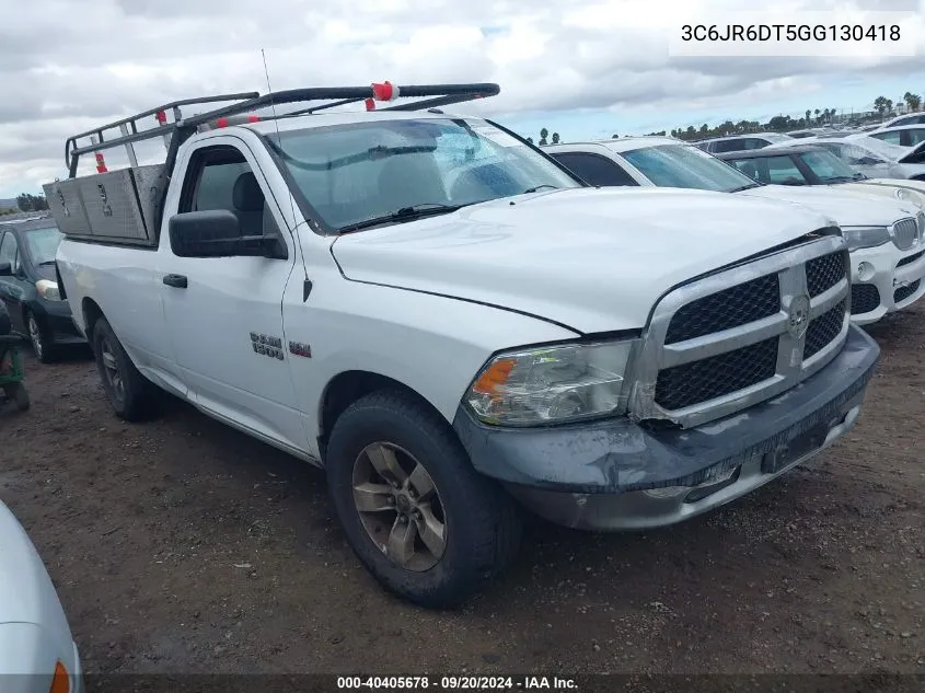 2016 Ram 1500 Tradesman VIN: 3C6JR6DT5GG130418 Lot: 40405678