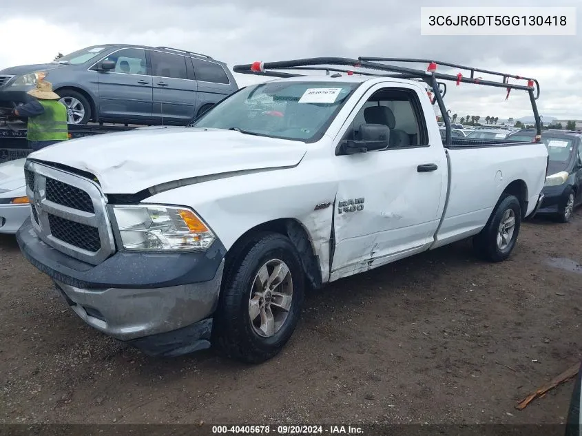 2016 Ram 1500 Tradesman VIN: 3C6JR6DT5GG130418 Lot: 40405678