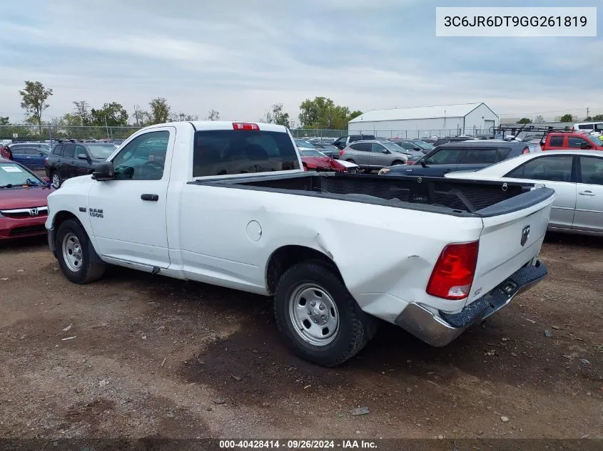 2016 Ram 1500 Tradesman VIN: 3C6JR6DT9GG261819 Lot: 40428414