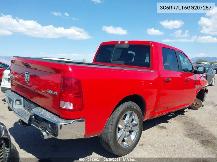 2016 Ram 1500 Big Horn VIN: 3C6RR7LT6GG207257 Lot: 40443021