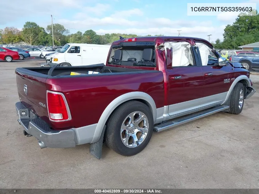 2016 Ram 1500 Laramie VIN: 1C6RR7NT5GS359603 Lot: 40452809