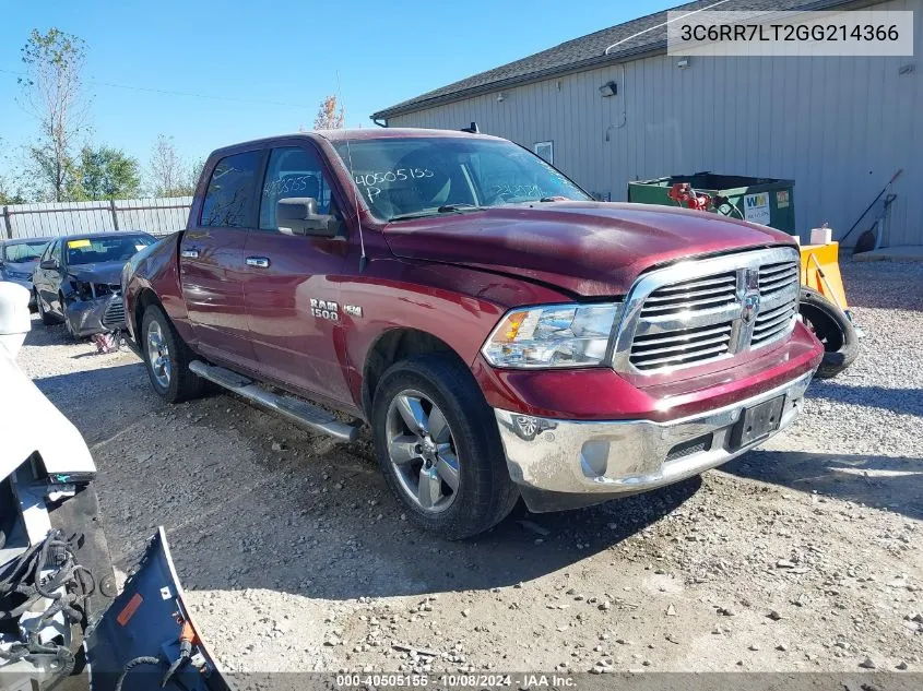 2016 Ram 1500 Slt VIN: 3C6RR7LT2GG214366 Lot: 40505155