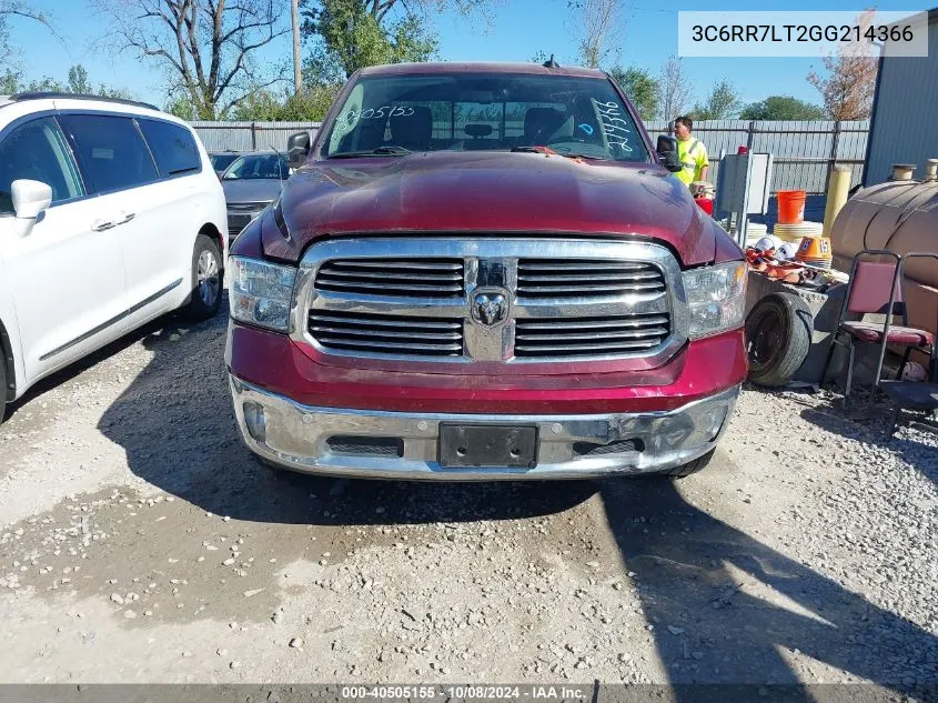 2016 Ram 1500 Slt VIN: 3C6RR7LT2GG214366 Lot: 40505155