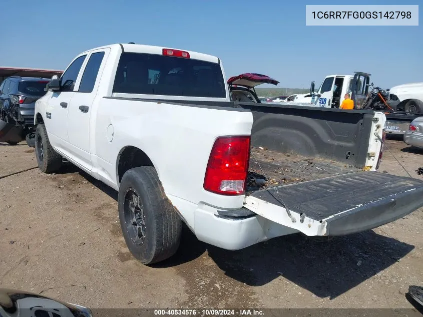 2016 Ram 1500 Tradesman VIN: 1C6RR7FG0GS142798 Lot: 40534576