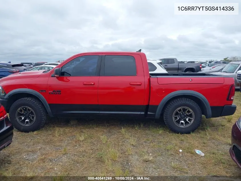 2016 Ram 1500 Rebel VIN: 1C6RR7YT5GS414336 Lot: 40541269