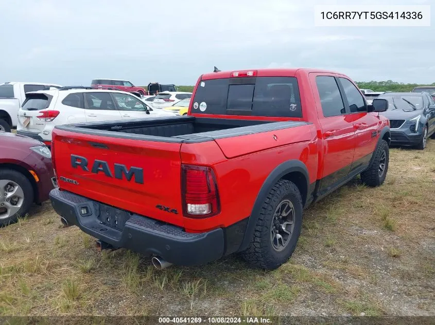 2016 Ram 1500 Rebel VIN: 1C6RR7YT5GS414336 Lot: 40541269