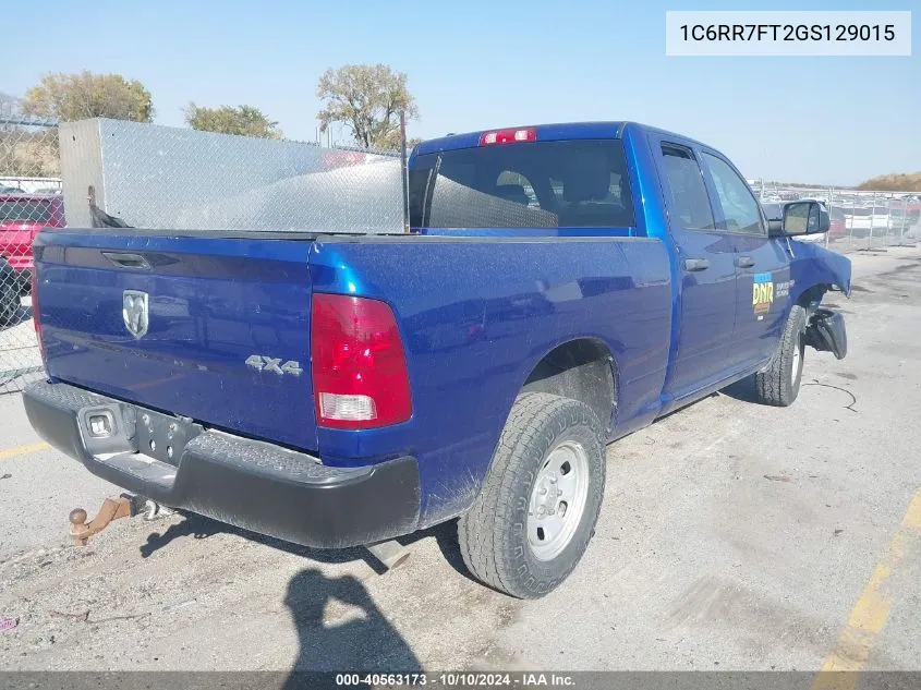 2016 Ram 1500 Tradesman VIN: 1C6RR7FT2GS129015 Lot: 40563173