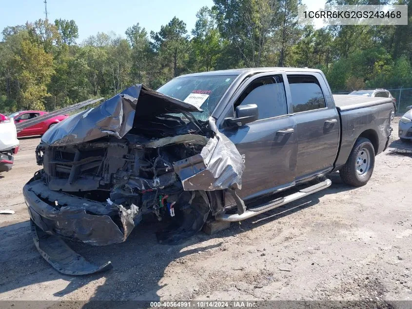 2016 Ram 1500 Tradesman VIN: 1C6RR6KG2GS243468 Lot: 40564991